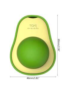 Bola Giratoria Juguete Para Gato Bolita Catnip Hierba Gatera Forma Aguacate - Verde - Ver 11