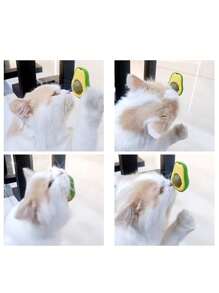 Bola Giratoria Juguete Para Gato Bolita Catnip Hierba Gatera Forma Aguacate - Verde - Ver 10