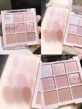 พาเลทแต่งหน้าสำหรับดวงตา, พาเลทอายแชโดว์ 9 สี ถาดอายแชโดว์กึ่งแมตต์และชิมเมอร์ชิมเมอร์ Blushed Nudes