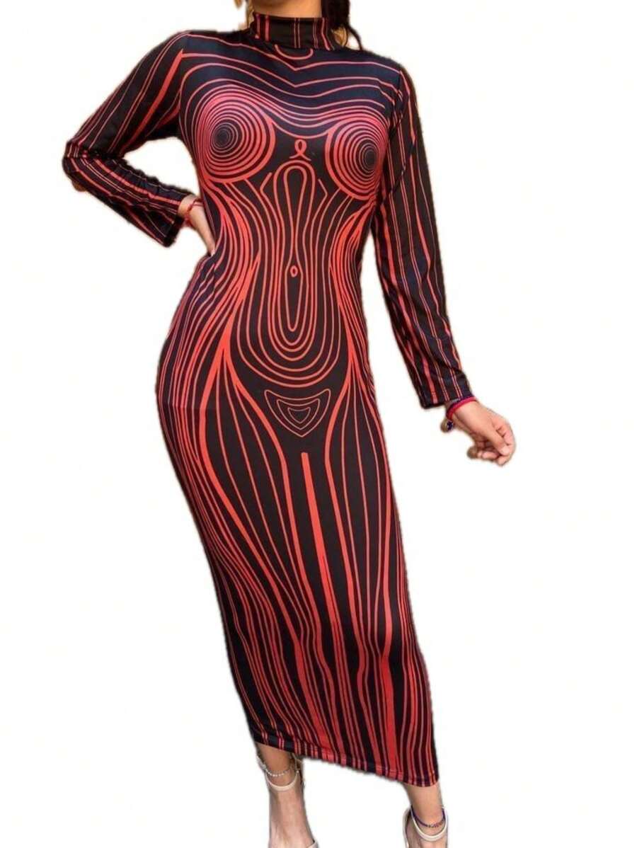 Vestido Silueta Sensual Ajustable - Rojo - Ver 1