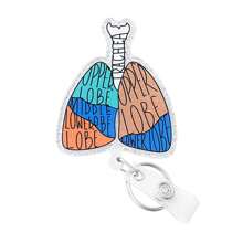 1 Miếng Hoạt hình Phổi Huy hiệu Có thể thu vào , Y tá Id Tên Thẻ Với Cá sấu Xoay Kẹp , Dễ thương Phổi Kẹp huy hiệu Đối với Y tá Học sinh - Màu xanh nhạt - Xem 1