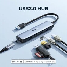 llano USB 3.0 4 Port Hub For Printer Mouse Keyboard HD Flash Drive USB C With 4 Port USB 3.0 Hub