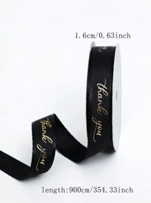 1 Roll 9m Gift Wrapping Ribbon For Gift Boxes, Gift Bags, Bows, Valentine's Day, Flowers, Cakes, Wedding Decorations, Party, Various Colors - Black - View 2