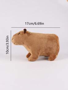 Juguete De Peluche De Animal De Peluche De Capibara Simulado - Marrón - Ver 3