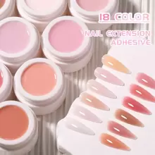 XEIJAYI 1Pc Lotus Nail Extension Gel Non-Stick Hand Phototherapy Quick Building Gel Soak Off Uv Led Nail Gel For Home Salon Use Nail Stamping Gel Polish - 杏色 - 查看 9
