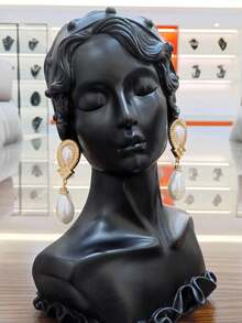 1pc Light Luxurious Vintage Palace Style Earring Suitable For Ladies' Daily Wear - Gold - View 5