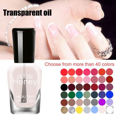 1 Pc Transparent ColorFast Drying No-Bake Nail Polish, More Than 40 Colors Available, Long Lasting, Odorless, Summer Essential, Waterproof, Easy Peel-Off,Christmas Nails,Y2k