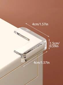 4 件裝透明矽膠防撞墊,用於兒童防護、保護窗台尖角 - 無色 - 查看 4