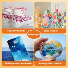 12入組雙頭壓克力標記筆組,防水柔軟刷子繪畫筆,適用於繪圖、素描、藝術和學生用品