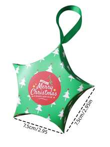 8pcs Christmas Candy Wrapper, Star-shaped Gift Box For Customized Christmas Gift Packaging - Multicolor - View 5