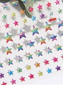 1pc Non-Random Shiny Star 3d Sticker Back To School