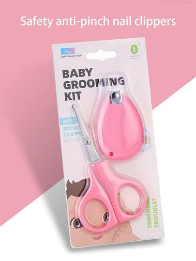 2 st minisaxar för elever, inklusive nagelklippare och liten sax, gör-det-själv-verktyg för elever, nageltrimning, nagelklippare för babyn
