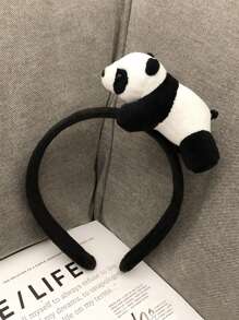 1入卡通3d熊貓造型女士髮箍,可愛甜美的頭飾