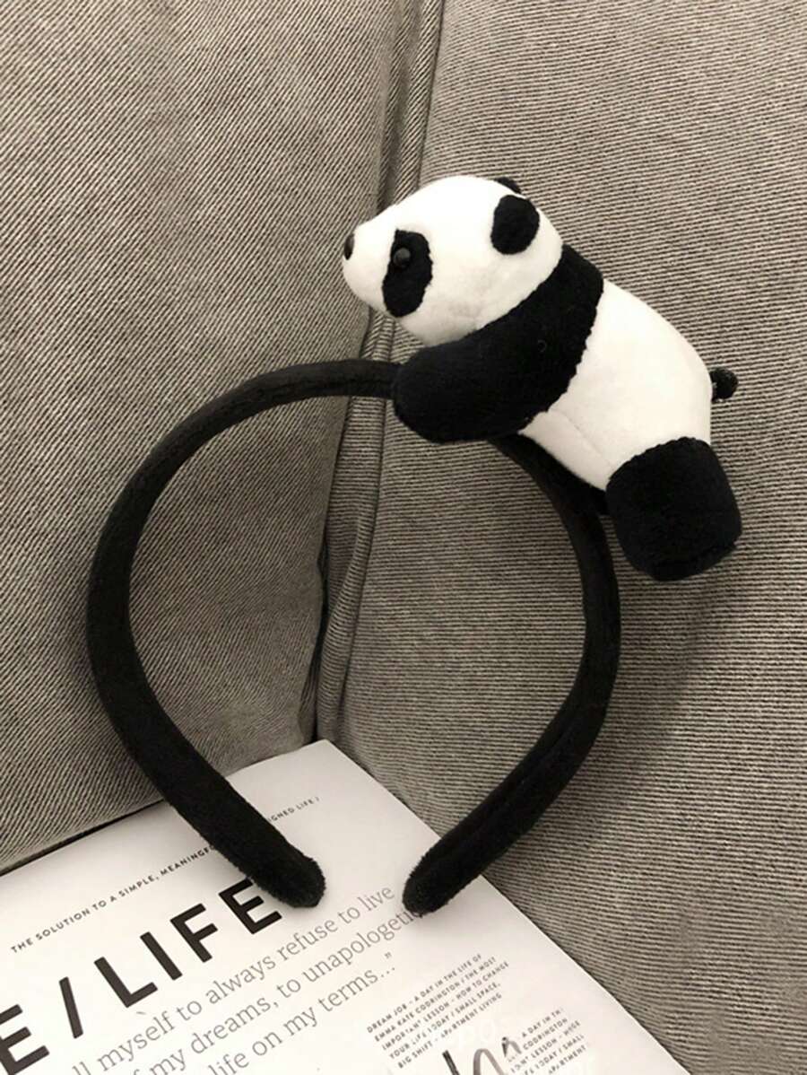 1入卡通3d熊貓造型女士髮箍,可愛甜美的頭飾