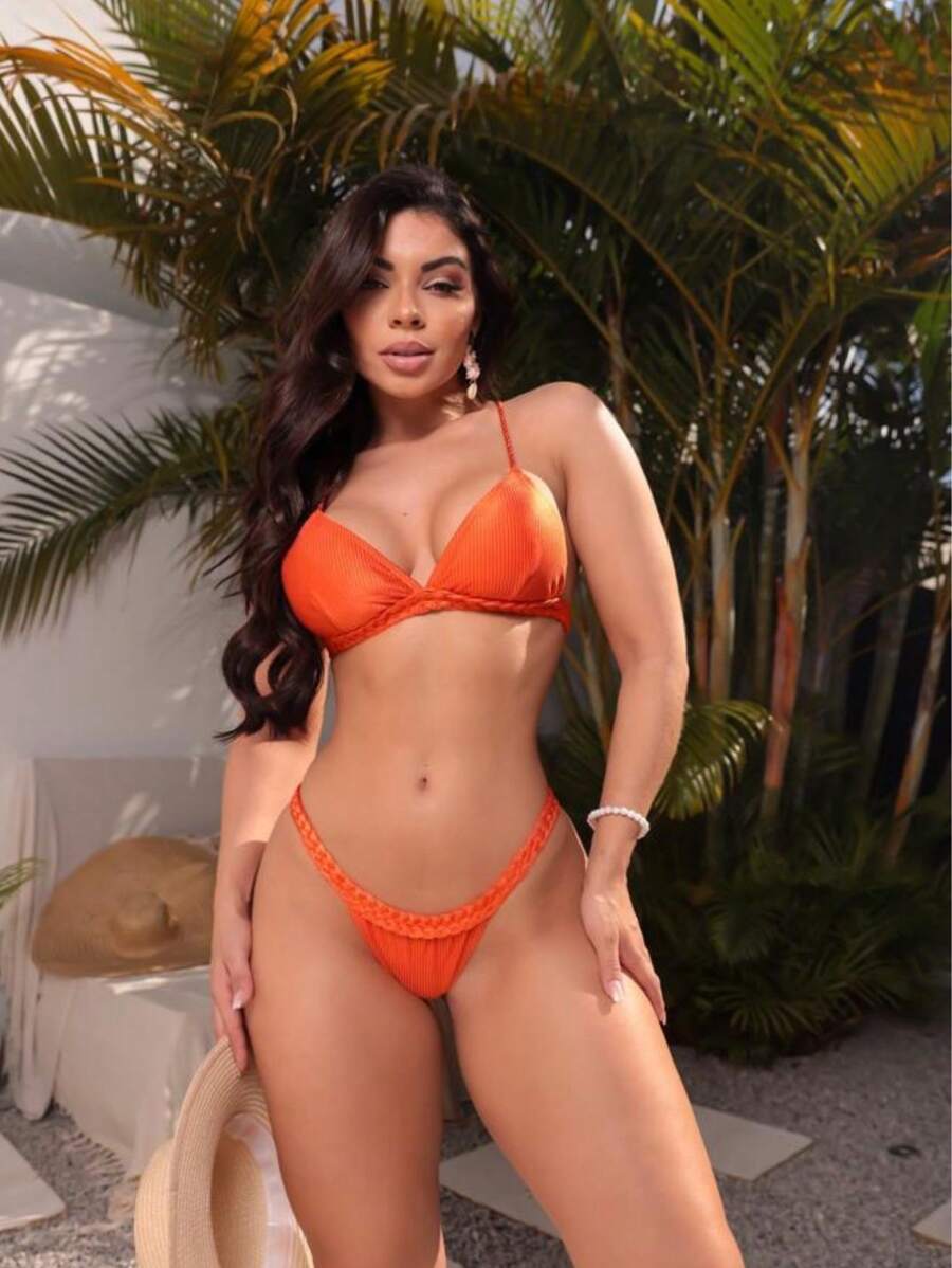 Women Bikini Sets - Orange - View 1