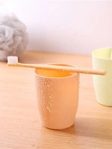 1pc Plastic Multi-function Matte Couple Mouthwash Cup For Home Bathroom - Multicolor - View 4