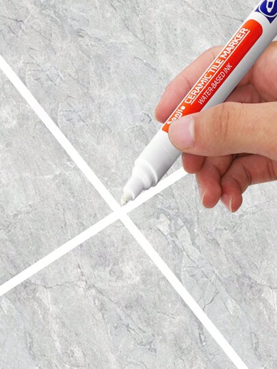 1/2/4/8pcs Tile Grout Pen, Wall & Floor Tile Cracks Repair, Color Retouch, Mold & Waterproof For Kitchen, Bathroom, Stickers, Wall Decal, Vinyl Decal For Home Decorations, Spring Decoration Items Refresh Your Home, Rama Decoration Stickers