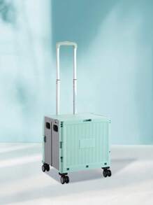 1個可折疊運輸手推車,可折疊滾動手推車,行李收納箱,大容量攜帶超市購物車,配有輪子,非常適合室外露營和收納,適用於居家旅行使用,旅行必備品,適用於男女學生的各種旅行假期、蜜月、郵輪、返校用途 - 綠色 - 查看 6