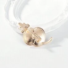 1入組鋅合金紅色滴油設計女裝胸針花禮品別針