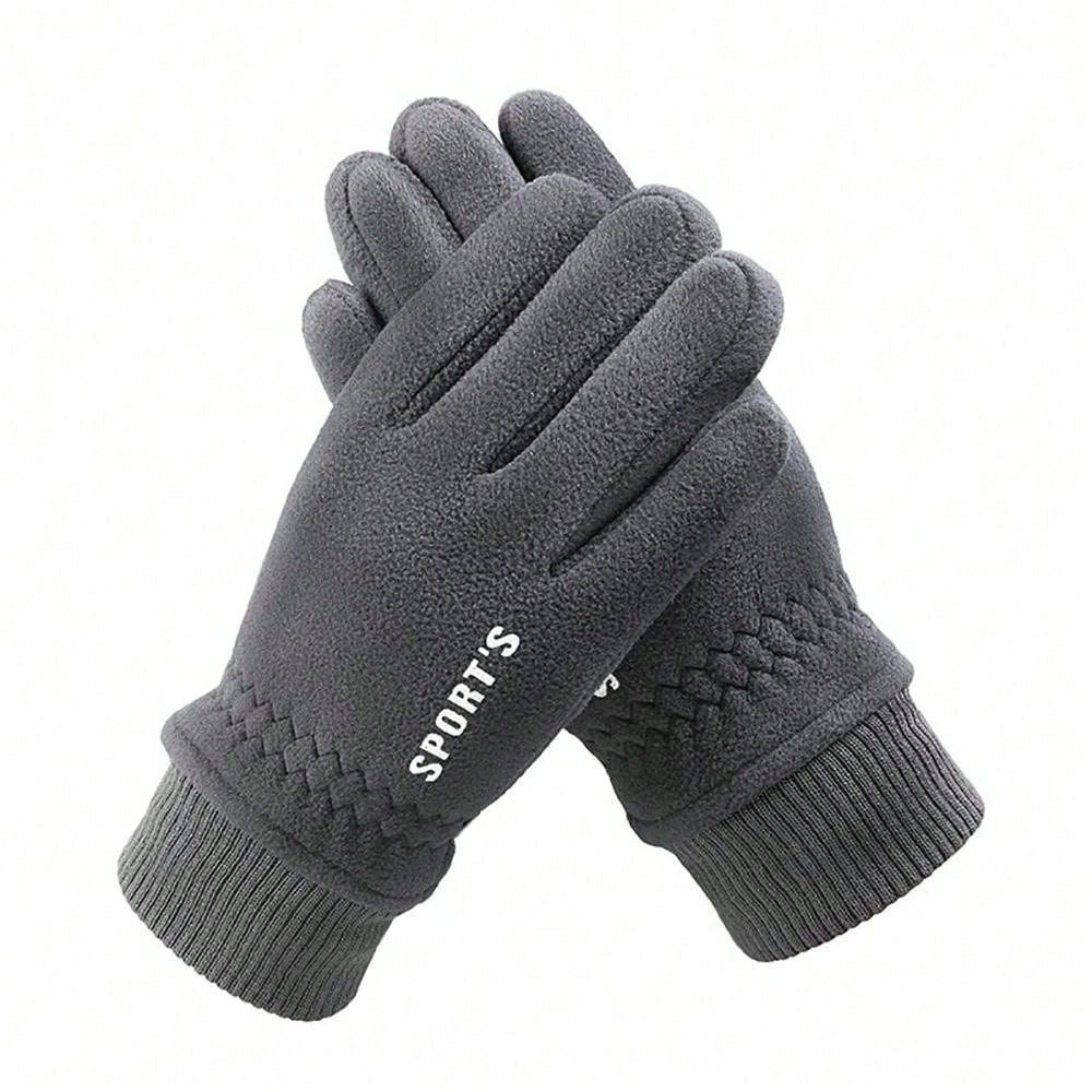 Shake Fleece Thick Men's Winter Work Gloves Warm Wool Heated in Cold