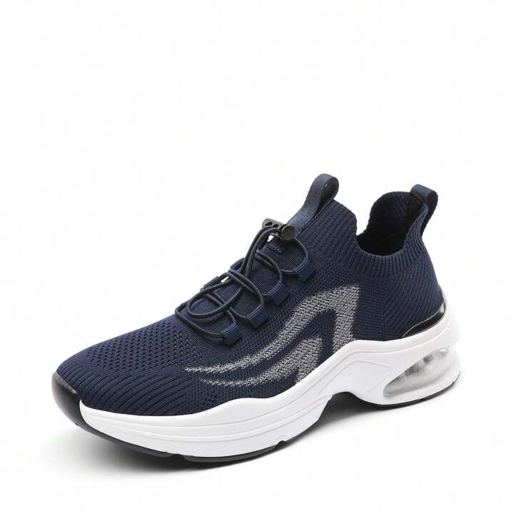 Women s Fashion Sneakers Air Cushion Lightweight Tennis Shoes Slip On Arch Support Breathable Knitted Gym Workout Sport Nurse Casual Walking Shoes SHEIN USA