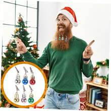 12pcs/set Men's Santa Claus Beard Clips - Apricot - View 6