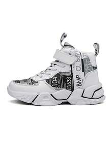 1雙皮革防水高筒白色休閒鞋適合四季