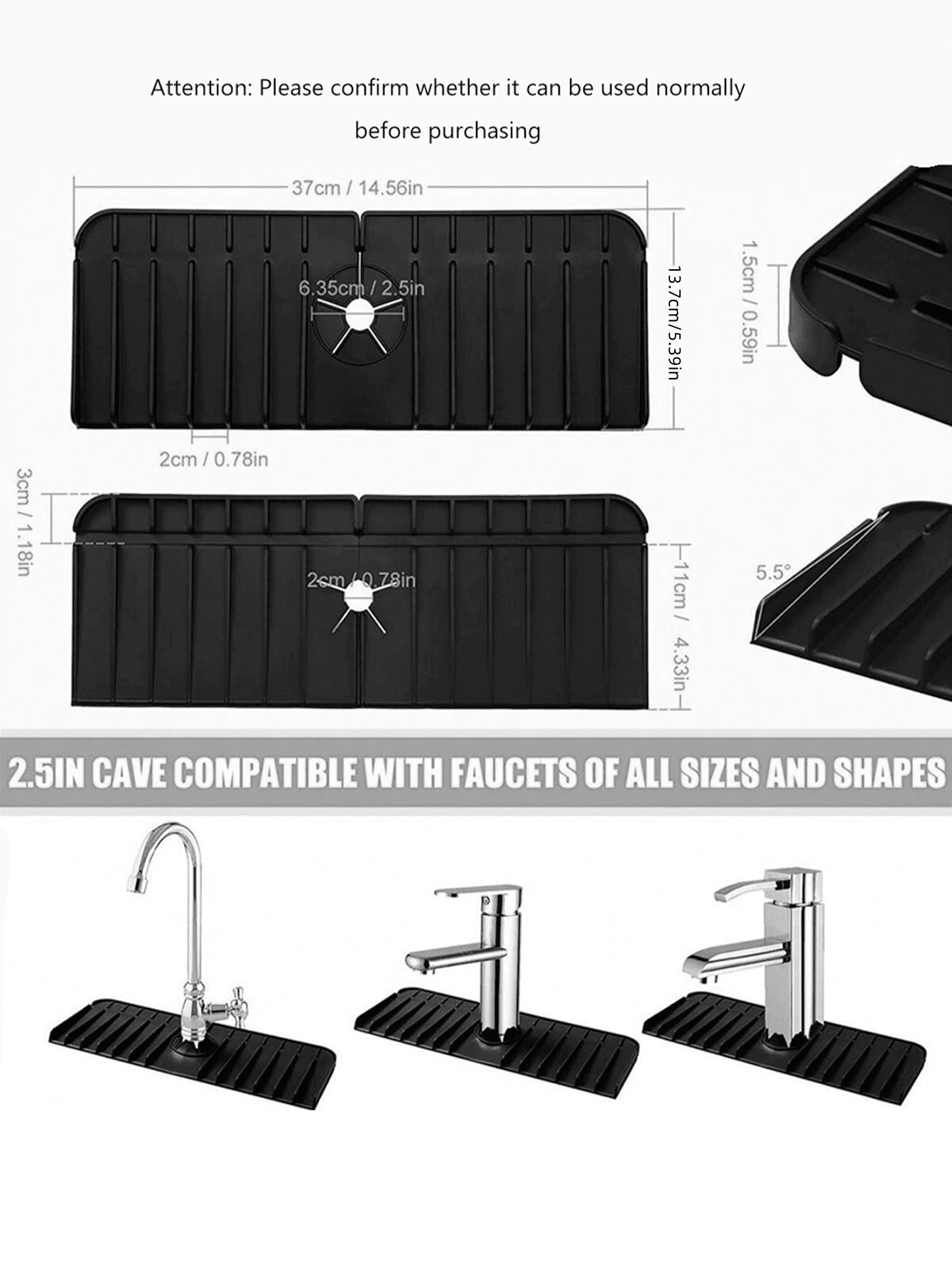 1pc Kitchen Sink Splash Guard, Kitchen Guard For Faucet, Kitchen Splash