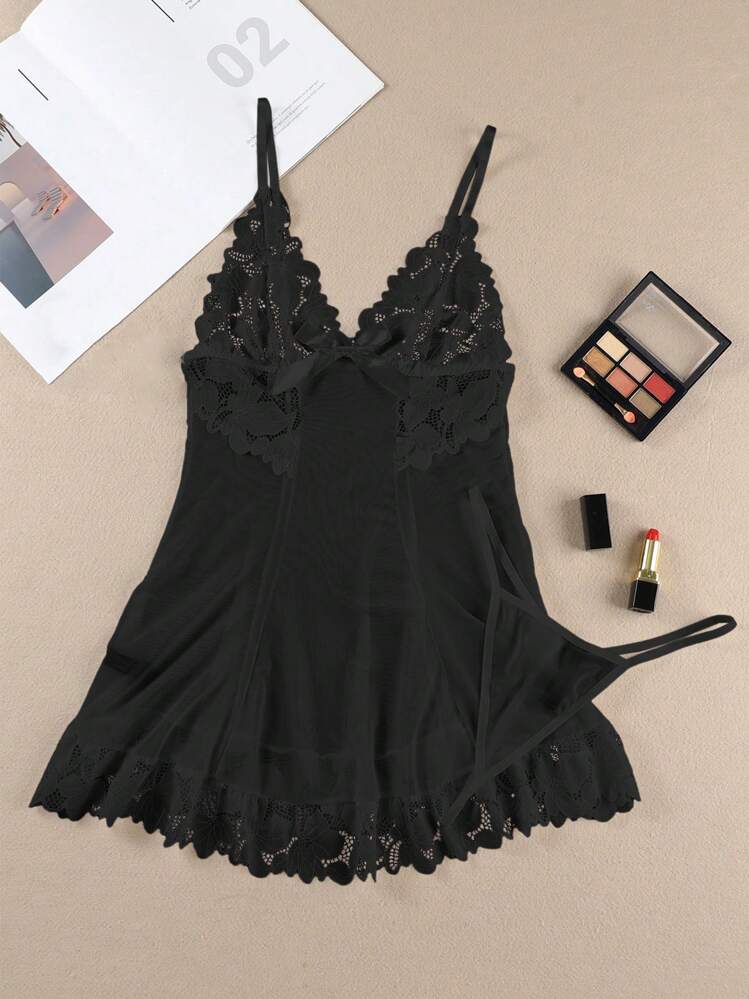 little black dress lingerie Women's Black Lycra Mini Dress Front Back Ruching Lingerie main image 0