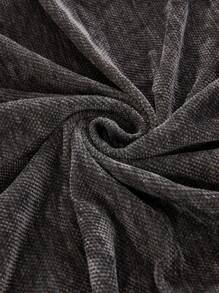 1入實色可伸縮的雪尼爾沙發套,適用於1/2/3/4座l型沙發,包含扶手和靠背套,家用紡織品防塵保護套 - 深灰色 - 查看 7