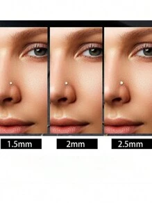 6pcs Titanium Nose Studs Nose Rings For Men