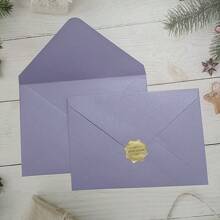 10pcs Light Purple Pearl Rectangle Envelope For Wedding Invitation Card 194X136MM - Multicolor - View 1