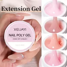 XEIJAYI جل تمديد الأظافر 6قطع/مجموعة، جل بناء سريع بالتعرض لضوء الفوتو بدون لصق يتحول بإستخدام الأشعة فوق البنفسجية والليد إلى جل جلد الأظافر،جل نقش الأظافر،جل تقوية الأظافر للإستخدام المنزلي والصالون التجميلي
