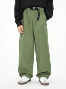 DKRD Boys' Leisure Loose-fit Cargo Pants Spring & Autumn Sports Trousers - Army Green - View 1