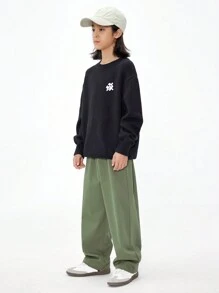 DKRD Boys' Leisure Loose-fit Cargo Pants Spring & Autumn Sports Trousers - Army Green - View 3