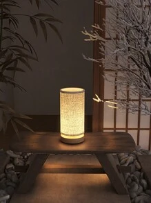 Warm Light Nursing Lamp, Bedroom Bedside Fabric Lamp With Wooden Base, Creative Decoration Night Light