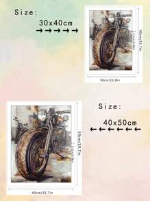 Tranh kim cương DIY xe máy cổ điển/Trang trí nhà cửa Thủ công mỹ nghệ Mặt dây chuyền thêu kim cương Kim cương tròn đầy đủ Kim cương thêu chữ thập sáng tạo Nghệ thuật hoạt hình đáng yêu Quà tặng tùy chỉnh - Nhiều màu - Xem 5
