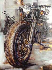 Tranh kim cương DIY xe máy cổ điển/Trang trí nhà cửa Thủ công mỹ nghệ Mặt dây chuyền thêu kim cương Kim cương tròn đầy đủ Kim cương thêu chữ thập sáng tạo Nghệ thuật hoạt hình đáng yêu Quà tặng tùy chỉnh - Nhiều màu - Xem 1