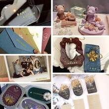 1 bộ Nến Dầu thơm 26 ( & ) & Con số Hình dán , Kim loại Hình dán Đối với Nghệ thuật làm Móng - Chữ thường màu vàng 3MM - Xem 4