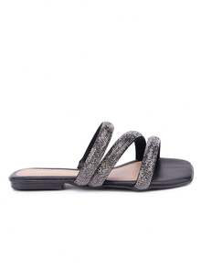 Women Flat Sandals - 黑色 - 查看 2