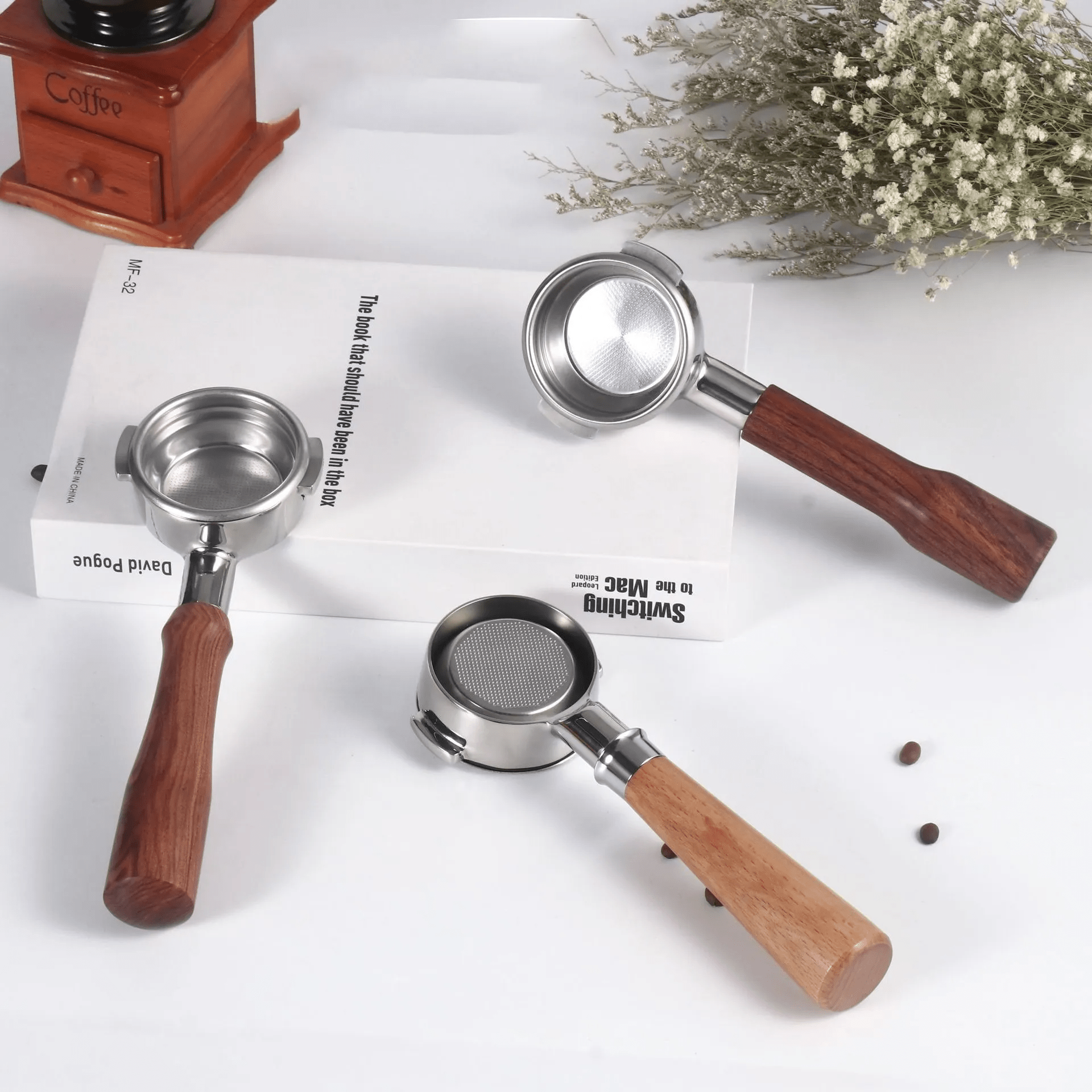 58mm Universal Naked Portafilter With Double Ears For E61 Brewing Head