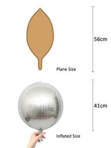 12入組白金色銀色4d箔氣球、金屬乳膠氣球的聖誕節裝飾套裝