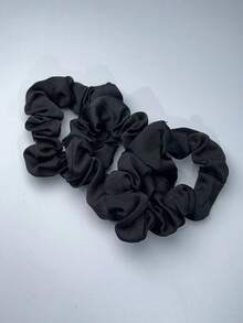 隨機款式和顏色優雅絲緞蝴蝶結髮圈，法式風格，女士髮圈套裝（隨機包裝）