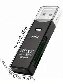 2合1 Usb3.0 2.0 讀卡器。usb A 轉 Sd,micro Sd 記憶卡讀卡器,usb A Sd卡讀卡器支援cf / Sd / Microsd組件,插播式,sd / Tf(micro Sd)雙插槽,輕鬆插入和拉出,與 Sd,sdhc,sdxc,microsd,microsdhc,microsdxc 兼容,適用於各種行車記錄儀 / 試用攝像頭 /數碼相機記憶卡。 - 2in1[黑色] - 查看 7