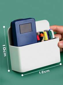 1個白色磁吸掛筆架,白板和黑板掛式筆組織架,學校/辦公室/家庭冰箱磁性筆架 - 白色 - 查看 4