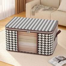 1 Túi Bảo Quản Lớn Thousand Birds Họa Tiết Kẻ Cửa Sổ Trong Suốt Tay Cầm Gia Cố Dây Kéo Cứng Tổ Chức Túi Đựng Quần Áo Chăn, Túi Bảo Quản Quần Áo Lớn, Hộp Đựng Chăn Mền Và Chăn, Túi Bảo Quản Dung Lượng Lớn, Chăn Chống Bụi Dụng Cụ Tổ Chức Dây Kéo, Túi Đựng Quần Áo Có Thể Gập Lại Có Tay Cầm Đồ Tổ Chức Trường Học Túi Túi đựng đồ cho giáo viên - Nhiều màu - Xem 4