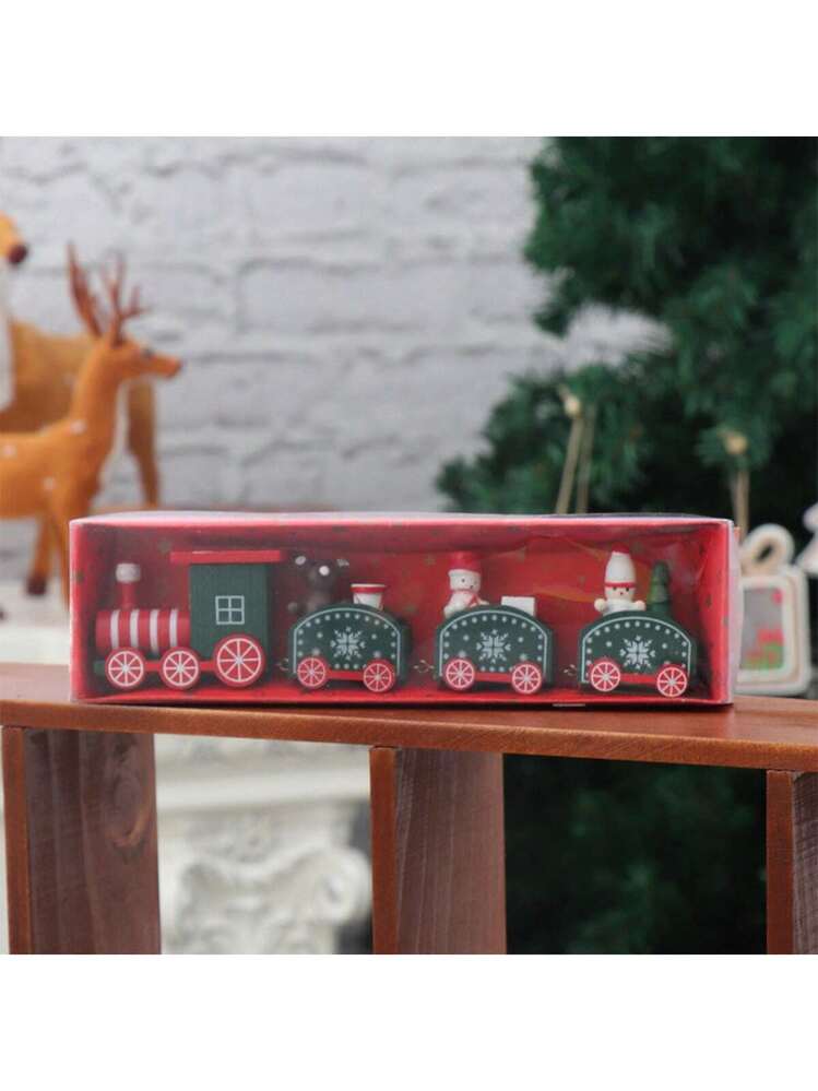 Trenino Di Piccole Dimensioni In Legno Per Decorazione Di Natale, Regalo Per Il Festival In Asilo, Giocattolo E Ornamento 1 Scatola | SHEIN ALIA