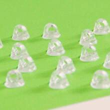 50pcs/Pack Transparent Plastic High Heel Hair Tie Accessories Diy Resin Exclusive Glue Buckle Material Summer, School - White - View 3