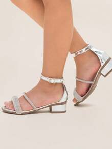 Klicpé Kids Heeled Sandals - 銀色 - 查看 2