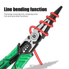 Laoa 5合1 9吋多功能電工鉗 - 非常適合夾、剝、剪、拉電線!(1件) - 綠色 - 查看 5